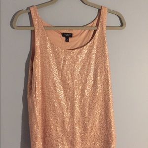 Talbots sequined pink tank top